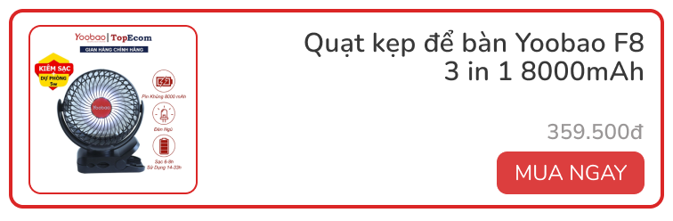 Từ 189.000đ mua được quạt tích điện kiêm pin dự phòng dùng siêu tiện, hè này du lịch ai cũng cần- Ảnh 3.