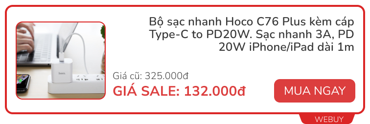 Hàng quốc tế đã rẻ nay còn rẻ hơn: Tai nghe Baseus, phụ kiện Hoco, Ugreen giảm đến 59%- Ảnh 2.