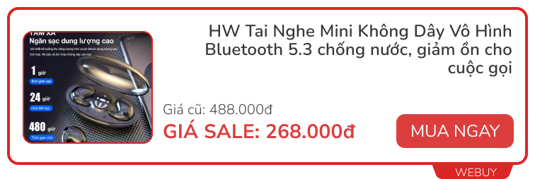 4 tai nghe vô hình siêu nhẹ, bám tai tốt dành cho người hậu đậu, giá chỉ từ 89.000đ vì đang sale- Ảnh 3.