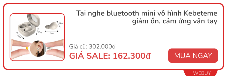 4 tai nghe vô hình siêu nhẹ, bám tai tốt dành cho người hậu đậu, giá chỉ từ 89.000đ vì đang sale- Ảnh 9.