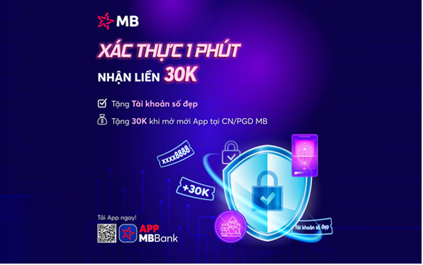 Chiều khách tới bờ tới bến, MB hỗ trợ sinh trắc học 1 phút, tặng liền 30K cho khách hàng mới- Ảnh 1.