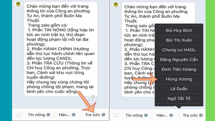 Cách tra cứu số điện thoại Cảnh sát khu vực bằng Zalo- Ảnh 2.