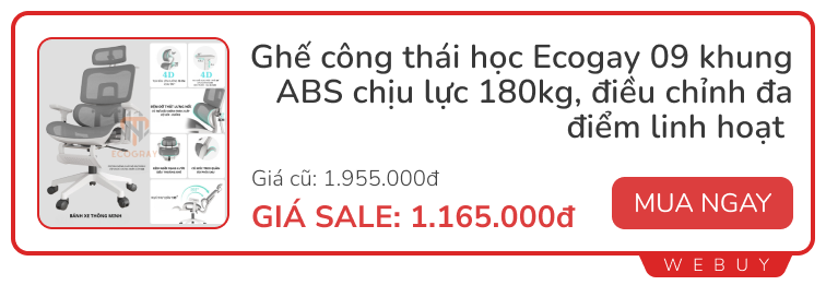 5 mẫu ghế công thái học cho người hay đau lưng, mỏi cổ đang giảm giá kịch sàn gần 50%- Ảnh 5.