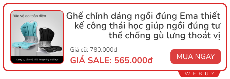 5 mẫu ghế công thái học cho người hay đau lưng, mỏi cổ đang giảm giá kịch sàn gần 50%- Ảnh 7.