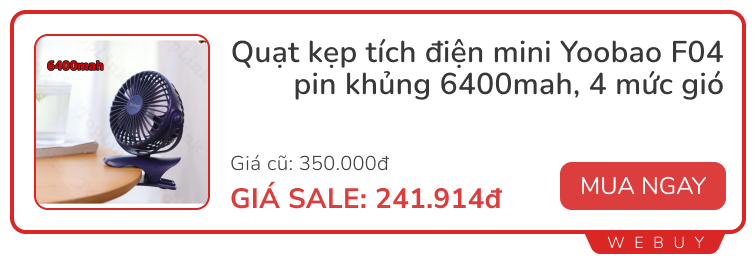 Bếp gas mini, quạt, đèn pin tích điện 