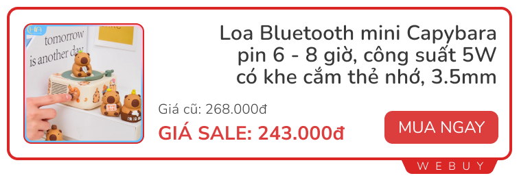 Sale giữa tháng: Tai nghe có màn hình cảm ứng Hoco 319.000đ, Smarttag chuẩn Apple 169.000đ, loa Capybara 241.000đ...- Ảnh 8.