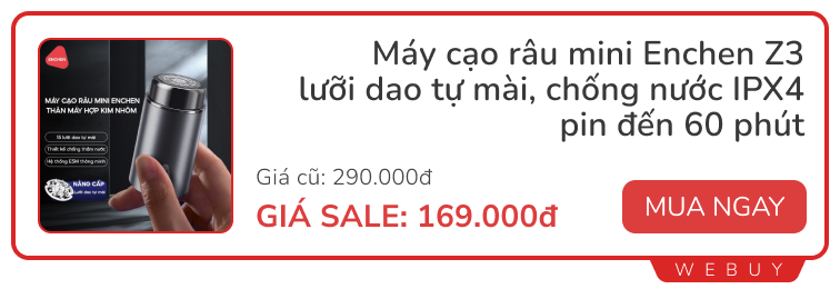 Sale cuối tháng: Tai nghe chống ồn đẹp xịn giảm nửa giá, máy cạo râu 169.000đ, giày Xiaomi chỉ 255.000đ...- Ảnh 6.