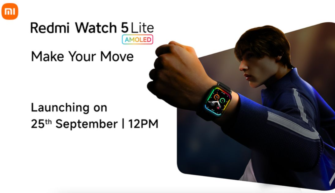 Redmi Watch 5 Lite ra mắt: Màn hình AMOLED, pin 18 ngày, giá rẻ- Ảnh 1.