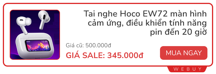 Cuối tháng còn sale mạnh: Tai nghe Hoco màn hình cảm ứng giảm 31%, Huawei Band 9 và gimbal điện thoại đều chưa đến 800.000đ- Ảnh 1.