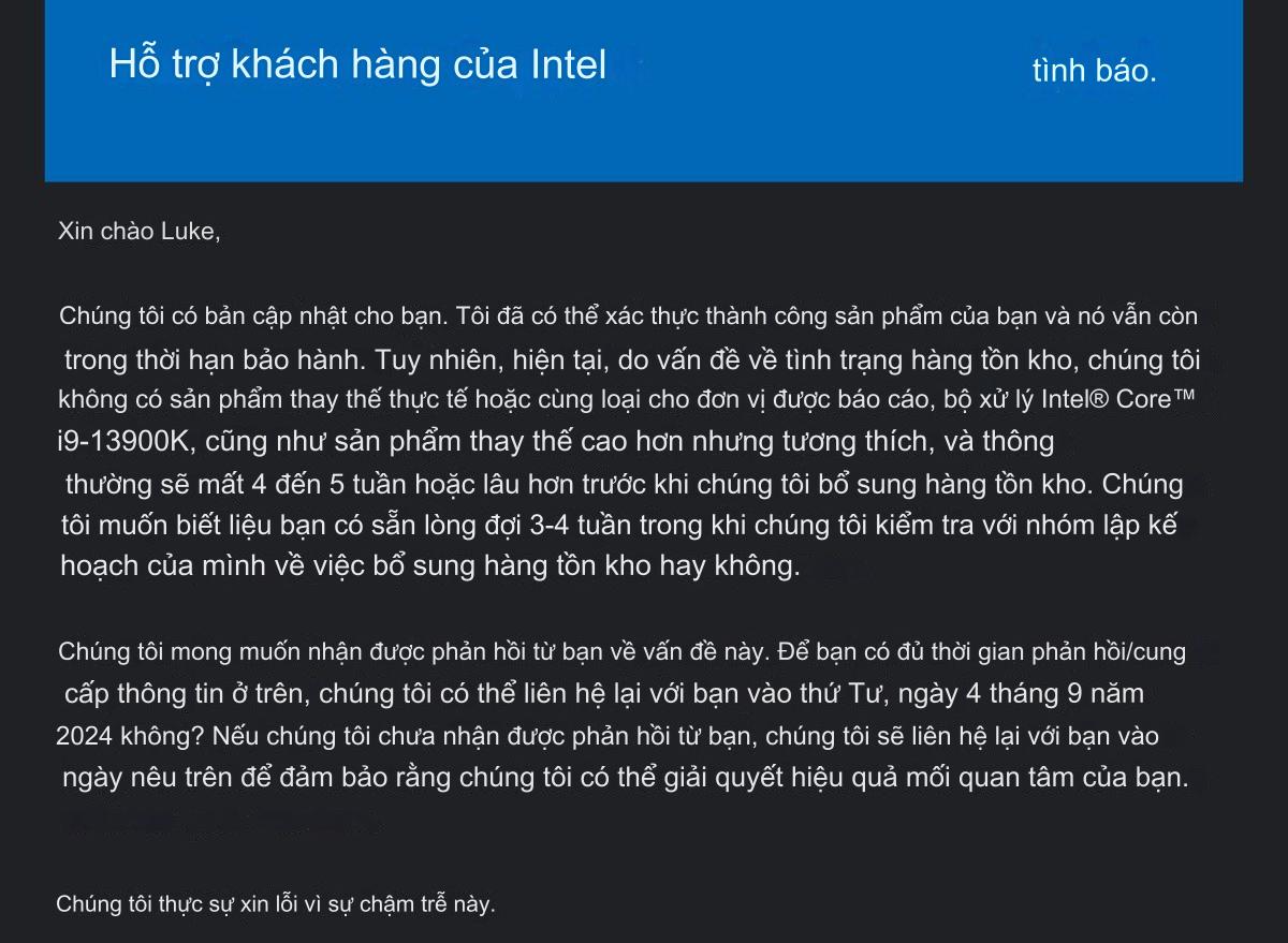 Intel gặp khó trong việc bảo hành chip bị lỗi: Khách hàng phải đợi cả tháng mới được đổi chip mới- Ảnh 1.