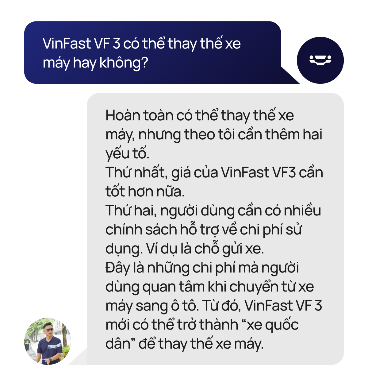 [Trên Ghế 10] Hỏi nhanh đáp gọn VinFast VF 3: Ai nên mua, sạc bao lâu, đi bao xa, thay được xe máy và dễ lật không?- Ảnh 2.