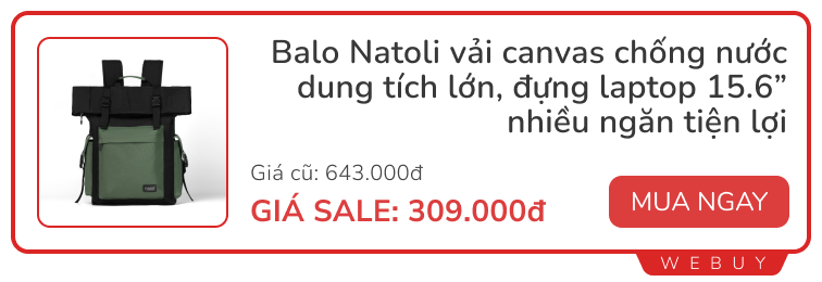 Ngày đôi 9/9 lại có nhiều deal: Balo Made in Việt Nam giảm nửa giá, ổ điện USB Energizer 362.000đ, củ sạc 70W chỉ 260.000đ...- Ảnh 6.