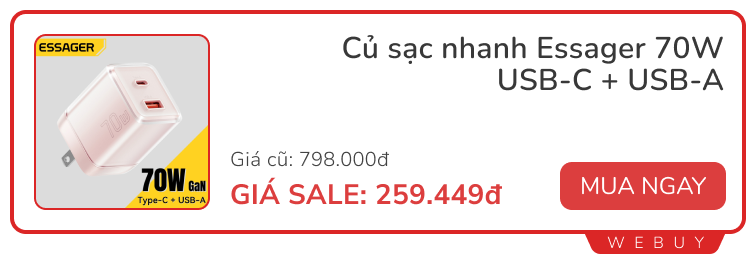 Ngày đôi 9/9 lại có nhiều deal: Balo Made in Việt Nam giảm nửa giá, ổ điện USB Energizer 362.000đ, củ sạc 70W chỉ 260.000đ...- Ảnh 4.