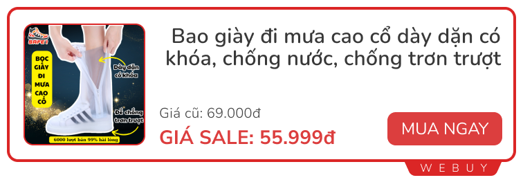 Tranh thủ săn đồ dùng thiết thực cho mùa mưa đang sale rẻ: Ô, áo mưa, Xịt chống bám nước... - Ảnh 3.