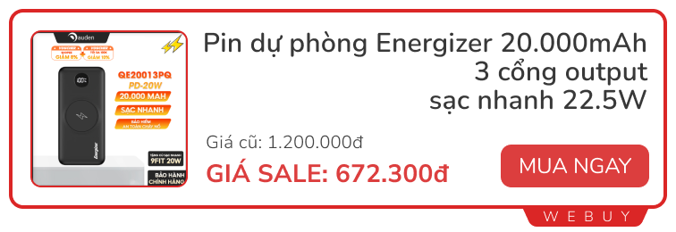 Hậu 9/9 vẫn còn nhiều deal: Cáp sạc đôi 45.000đ, tai nghe chống ồn Honor chỉ 348.000đ, sấy giày Xiaomi giảm 42%...- Ảnh 5. Hậu 9/9 vẫn còn nhiều deal: Cáp sạc đôi 45.000đ, tai nghe chống ồn Honor chỉ 348.000đ, sấy giày Xiaomi giảm 42%...- Ảnh 5.