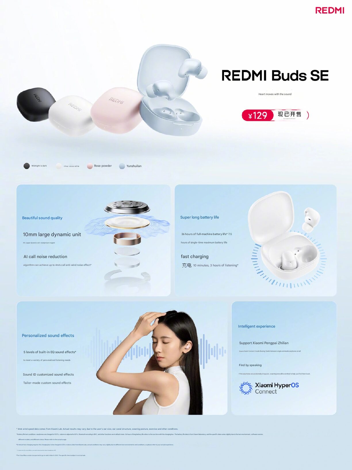 Xiaomi ra mắt REDMI Buds SE: Tai nghe không dây giá rẻ, pin 36 giờ, giá 440.000 đồng- Ảnh 4.