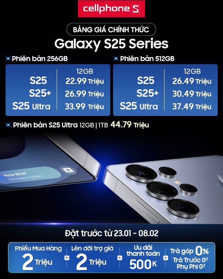 Galaxy S25 series ra mắt, giảm 4,5 triệu khi thu cũ lên đời tại CellphoneS- Ảnh 1.