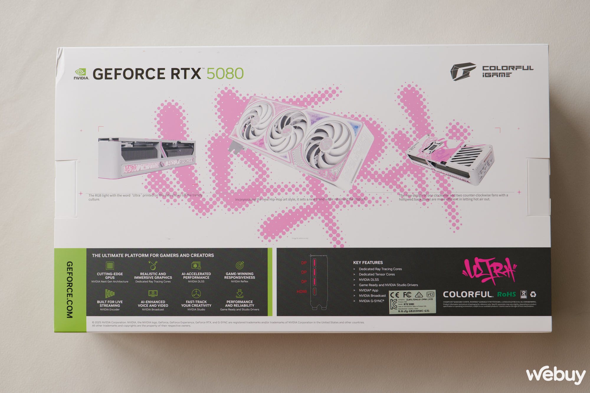 Mở hộp Colorful iGame GeForce RTX 5080 Ultra W OC: đậm phong cách Hip-Hop- Ảnh 2.