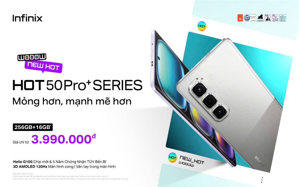 Infinix HOT 50 Pro+Series: Điện thoại màn cong mỏng bậc nhất thế giới chỉ dưới 5 triệu- Ảnh 1.