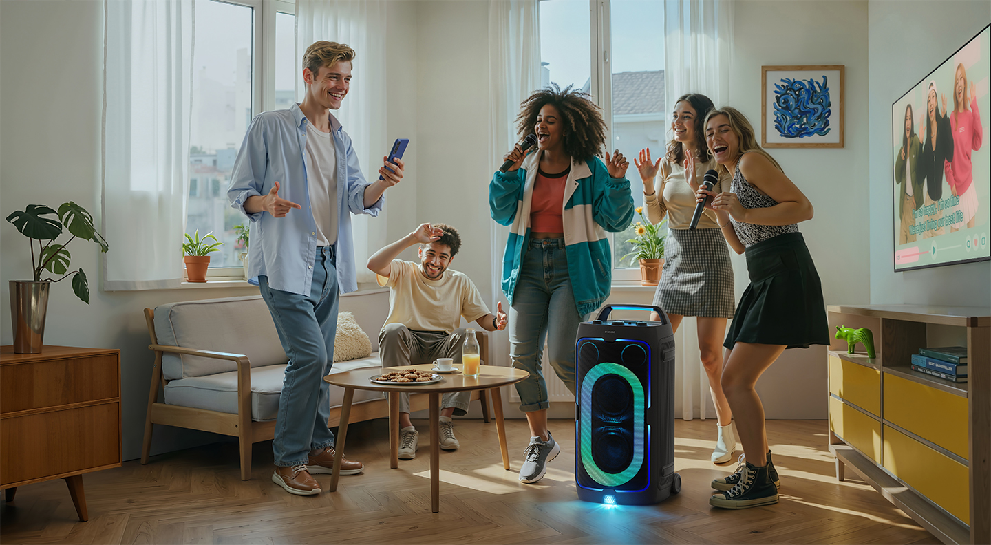 Samsung công bố bộ đôi loa tháp di động ST40F và ST50F: Công suất khỏe, đèn 360 độ, giá từ 9,4 triệu đồng- Ảnh 1.