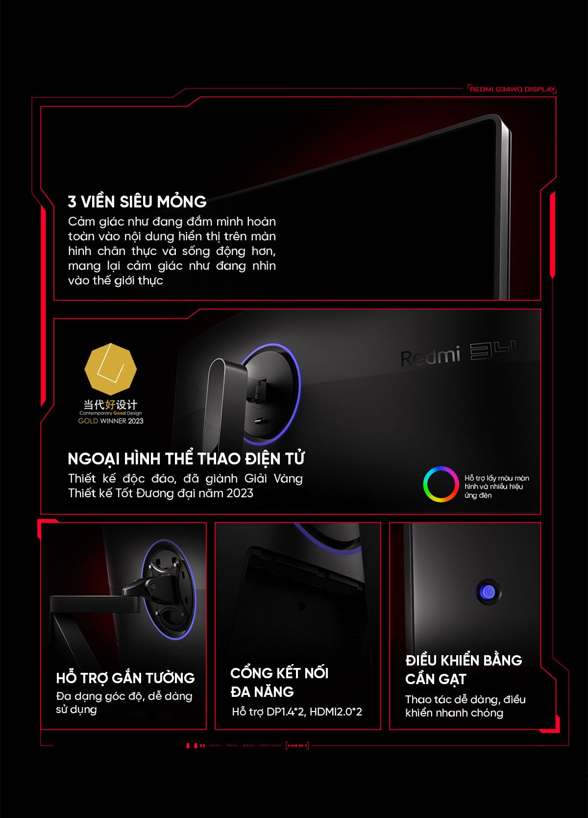 Đây là màn hình gaming cong Redmi dành cho game thủ lương 5 triệu- Ảnh 3. Đây là màn hình gaming cong Redmi dành cho game thủ lương 5 triệu- Ảnh 3.