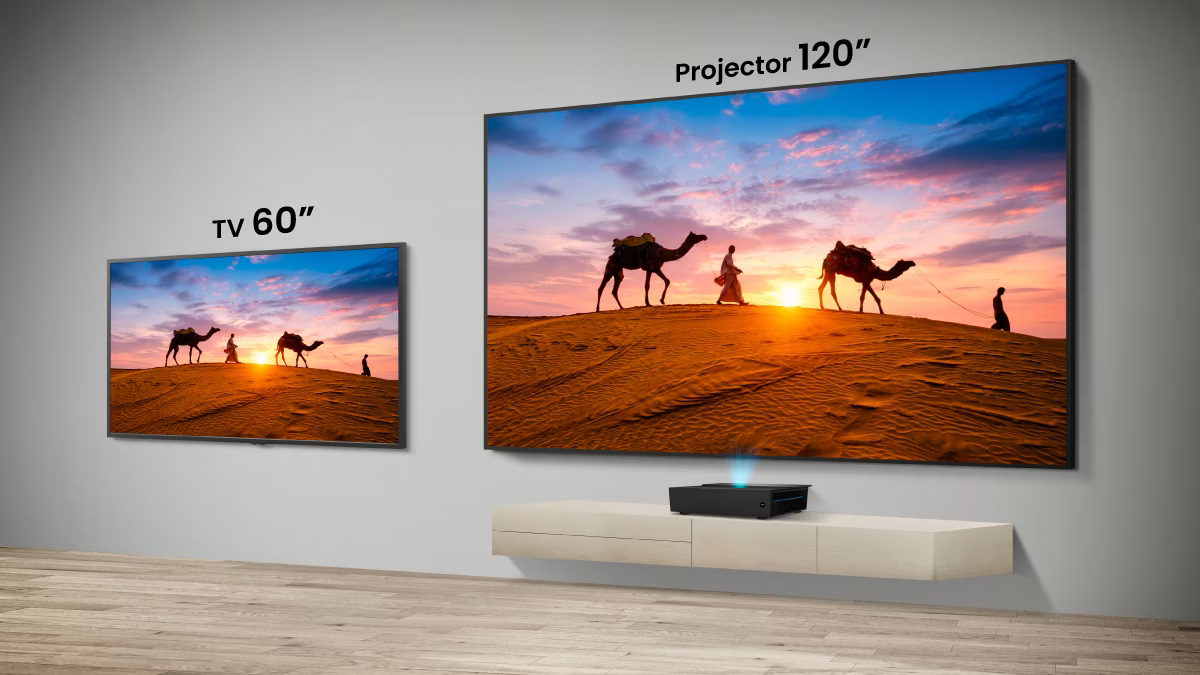 Năm 2025 rồi, có nên dùng máy chiếu thay TV?- Ảnh 1. Năm 2025 rồi, có nên dùng máy chiếu thay TV?- Ảnh 1.
