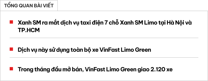 VinFast Limo Green gia nhập dịch vụ xe 7 chỗ đầu tiên của Xanh SM, có hẳn 2 màu riêng để phân biệt- Ảnh 1. VinFast Limo Green gia nhập dịch vụ xe 7 chỗ đầu tiên của Xanh SM, có hẳn 2 màu riêng để phân biệt- Ảnh 1.