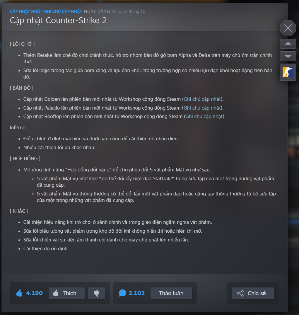 Valve sửa tính năng đã tồn tại trong game suốt 10 năm, thị trường vật phẩm Counter-Strike 2 “bốc hơi” 3 tỷ USD: chuyện gì đã xảy ra?- Ảnh 3. Valve sửa tính năng đã tồn tại trong game suốt 10 năm, thị trường vật phẩm Counter-Strike 2 “bốc hơi” 3 tỷ USD: chuyện gì đã xảy ra?- Ảnh 3.