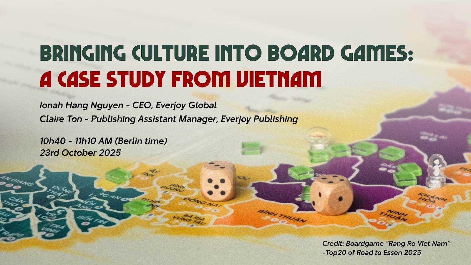 Everjoy Publishing mang văn hoá Việt Nam đến SPIEL Essen 2025- Ảnh 1. Everjoy Publishing mang văn hoá Việt Nam đến SPIEL Essen 2025- Ảnh 1.