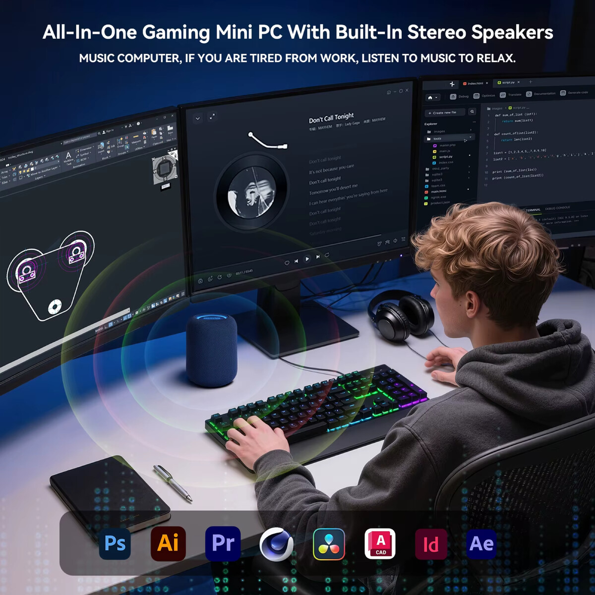 Loa 10W trông như Apple Homepod nhưng chứa cả dàn PC bên trong: Chip Ryzen 7, RAM 32GB, SSD 1TB, chơi game hay đồ họa cũng cân được- Ảnh 4. Loa 10W trông như Apple Homepod nhưng chứa cả dàn PC bên trong: Chip Ryzen 7, RAM 32GB, SSD 1TB, chơi game hay đồ họa cũng cân được- Ảnh 4.