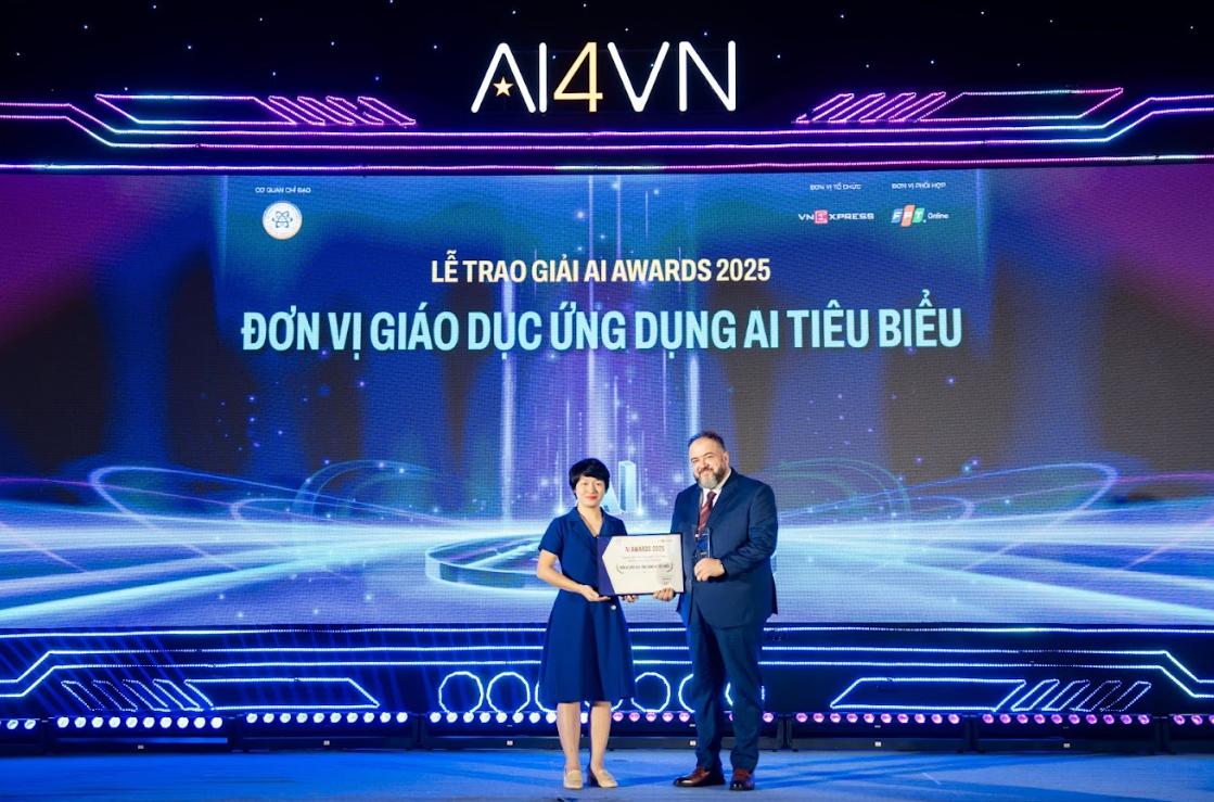 Trường Đại học Anh Quốc Việt Nam được vinh danh đơn vị ứng dụng AI xuất sắc- Ảnh 1. Trường Đại học Anh Quốc Việt Nam được vinh danh đơn vị ứng dụng AI xuất sắc- Ảnh 1.