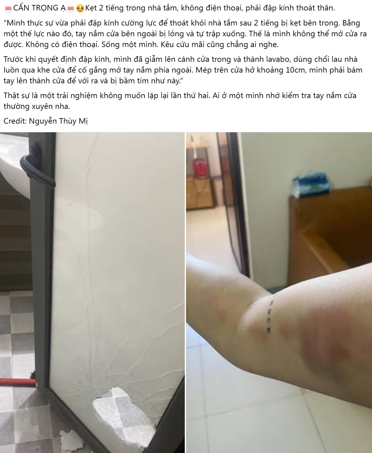 Mắc kẹt trong nhà tắm, đập kính vẫn không thoát ra được: Cô gái ở một mình được cứu bởi thứ nhiều người tưởng… vô giá trị trên điện thoại - Ảnh 2.