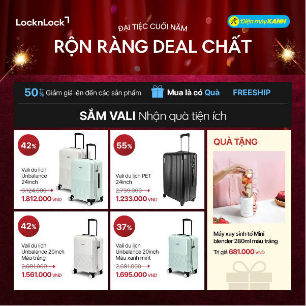 LocknLock x Điện Máy Xanh: Khai mở Đại tiệc cuối năm – Rộn ràng deal chất! - Ảnh 2. LocknLock x Điện Máy Xanh: Khai mở Đại tiệc cuối năm – Rộn ràng deal chất! - Ảnh 2.