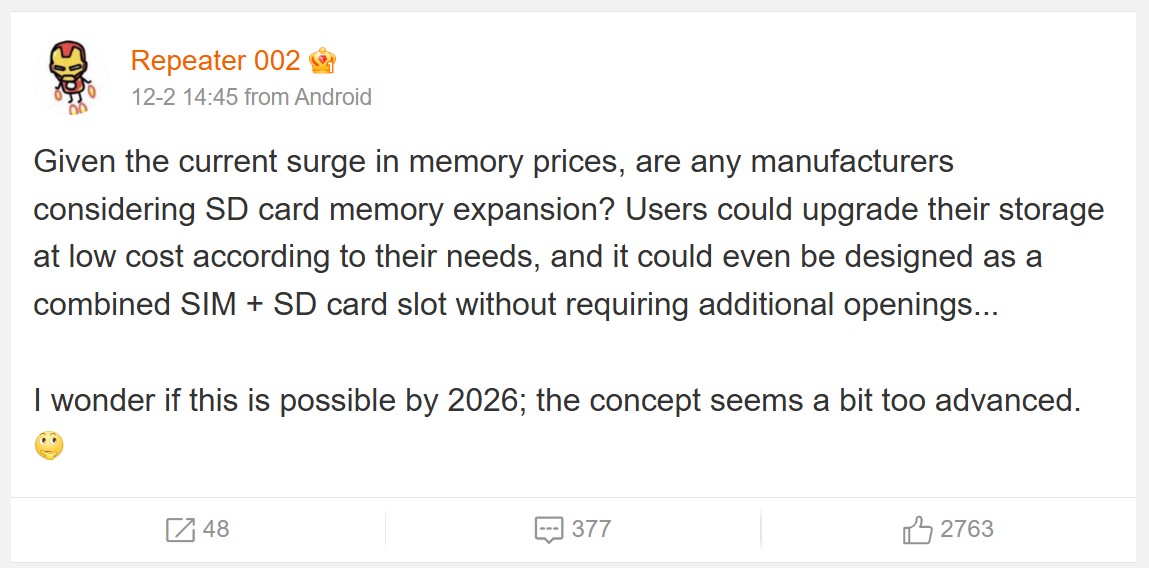 Các Hãng Smartphone Tính Chuyện Đưa Khe Cắm Microsd Quay Trở Lại Để “Cứu” Người Dùng Giữa Cơn Bão Giá Chip Nhớ- Ảnh 1.