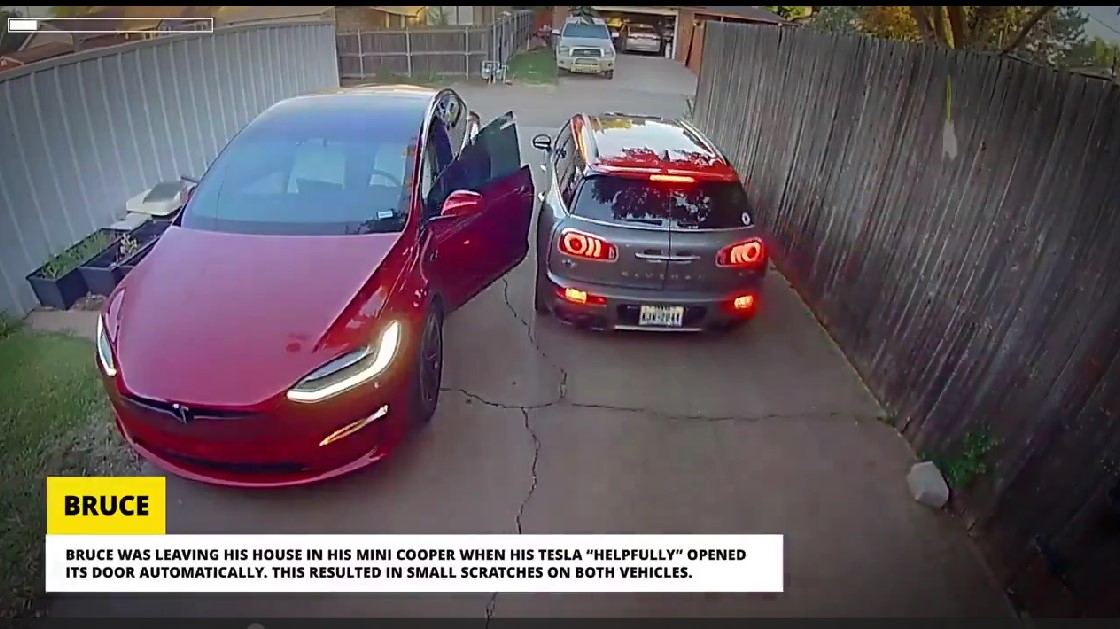 Hy hữu khoảnh khắc xe Tesla đánh ghen với vợ ba của chủ! - Ảnh 1.