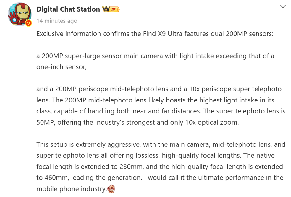 Cuộc chiến "số chấm" c&oacute; diễn biến mới: OPPO Find X9 Ultra l&agrave; smartphone đầu ti&ecirc;n sở hữu tới 2 camera độ ph&acirc;n giải 200MP- Ảnh 1.