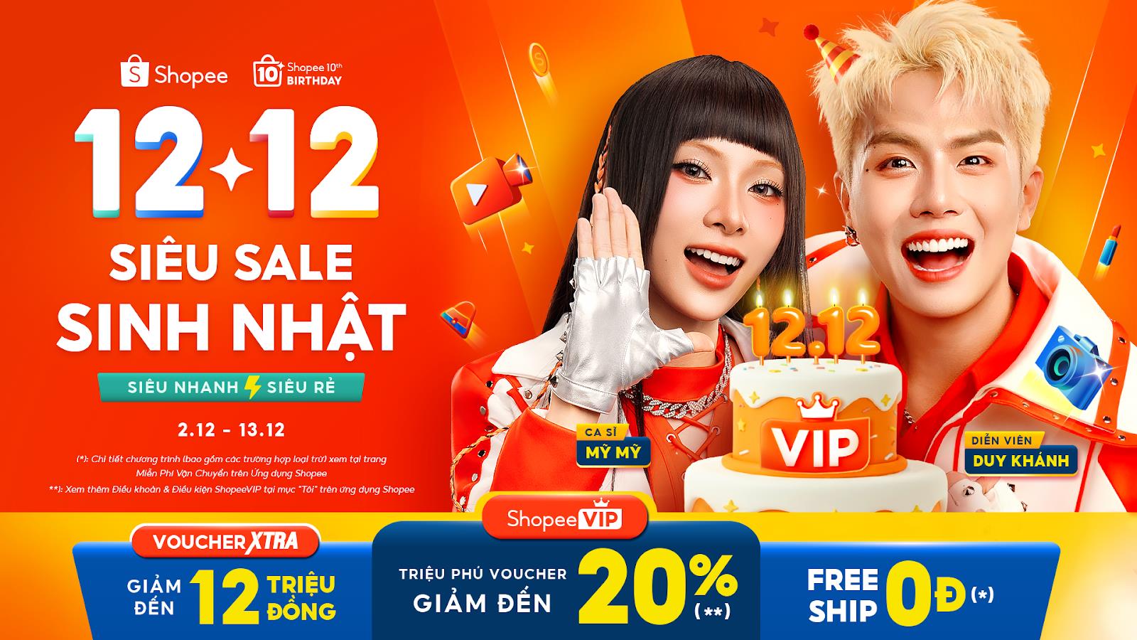 Shopee khởi động “12.12 Siêu Sale Sinh Nhật” với loạt chương trình mua sắm giải trí hoành tráng - Ảnh 1.