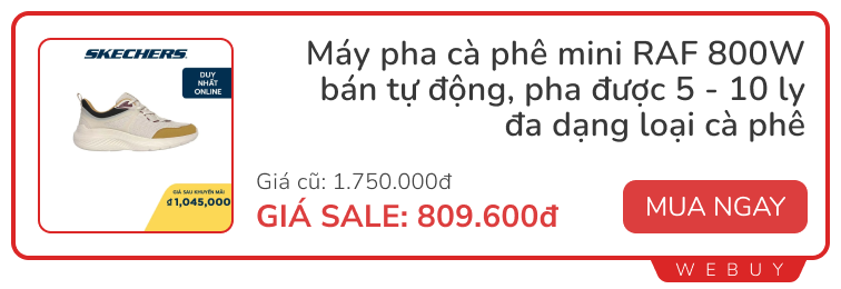 Hết Tết trùng sale ngày đôi: Giày Skechers xịn từ 814.000đ, bơm lốp Baseus chỉ 540.000đ, máy pha cà phê mini giảm nửa giá...- Ảnh 2.