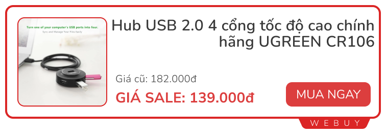 Cầm 200.000đ săn deal cuối tháng: Tai nghe, sạc dự phòng, đủ đồ phụ kiện từ Anker, Hoco, Ugreen...- Ảnh 12.