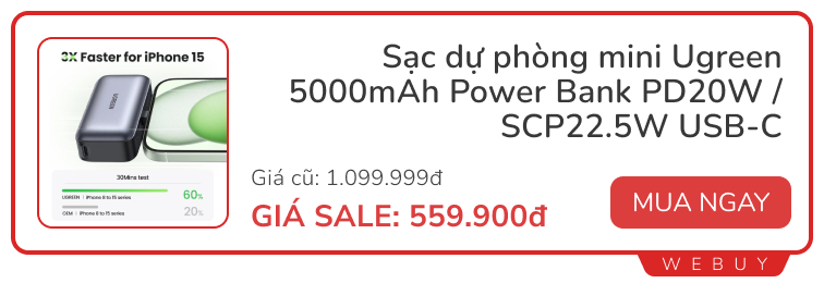 6 mẫu sạc dự phòng mini nhìn hay hay, lọt thỏm trong lòng bàn tay giá chỉ từ 109.000đ- Ảnh 10.