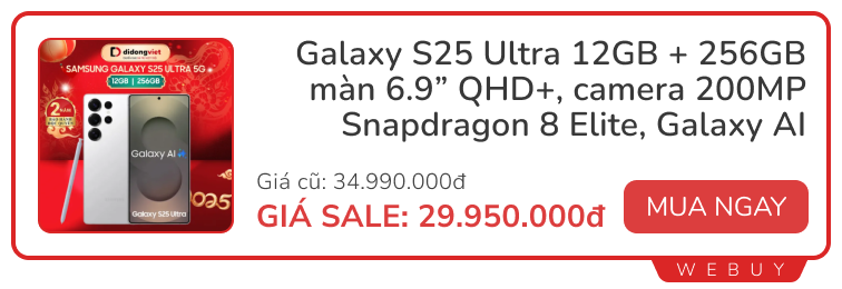 Tiện sale đôi 3/3 sắm đồ chính hãng mới: Galaxy S25 Ultra giảm 4 triệu, loa Anker 