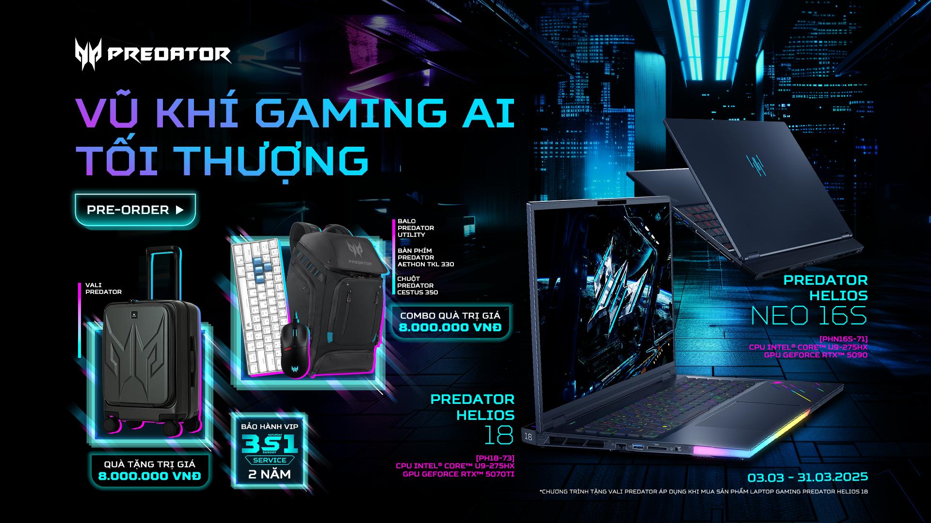 Acer ra mắt chương trình Pre-order dành cho dòng laptop gaming Predator 2025- Ảnh 1.