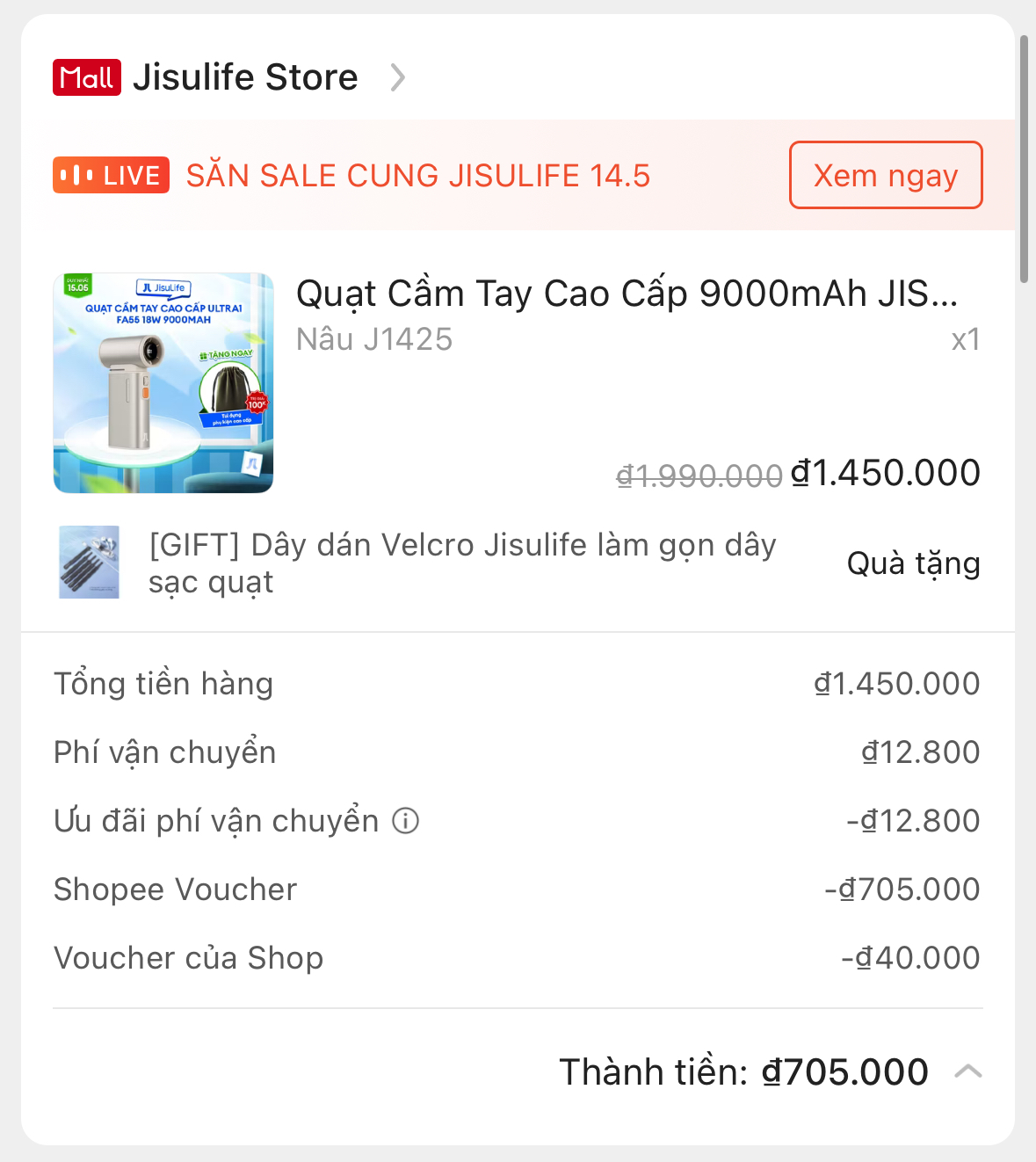 Tôi bỏ hơn 1 triệu đồng mua quạt cầm tay xịn nhất 