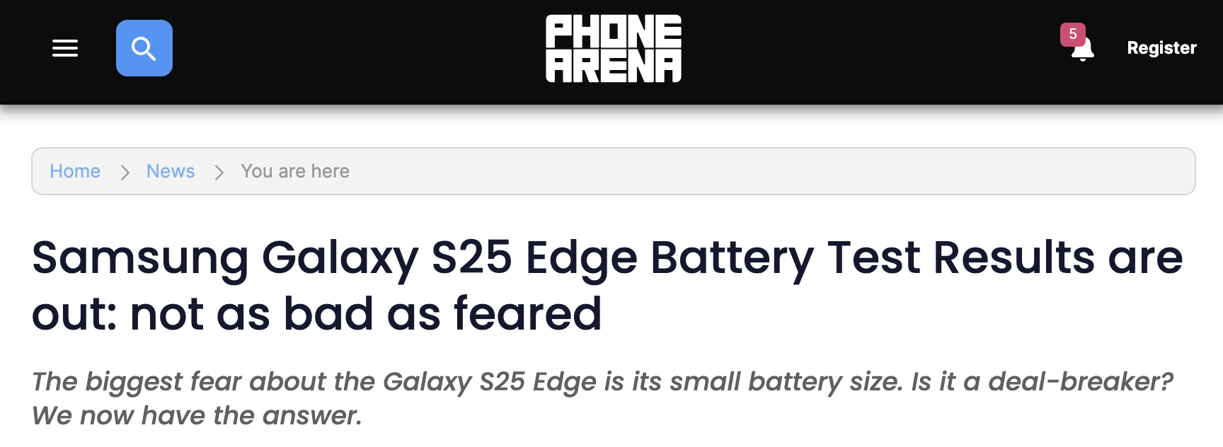 Mỏng 5.8mm nhưng Galaxy S25 Edge pin trâu bất ngờ, reviewer cũng phải ngỡ ngàng: “Samsung thực sự đã phù phép viên pin 3.900mAh Mỏng 5.8mm nhưng Galaxy S25 Edge pin trâu bất ngờ, reviewer cũng phải ngỡ ngàng: “Samsung thực sự đã phù phép viên pin 3.900mAh