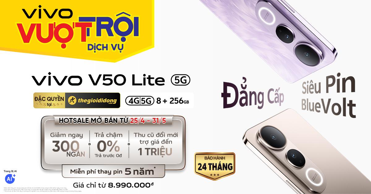 vivo V50 Lite: Chiến thần trong phân khúc tầm trung với pin 6.500mAh, sạc 90W và màn hình 120Hz- Ảnh 7. vivo V50 Lite: Chiến thần trong phân khúc tầm trung với pin 6.500mAh, sạc 90W và màn hình 120Hz- Ảnh 7.