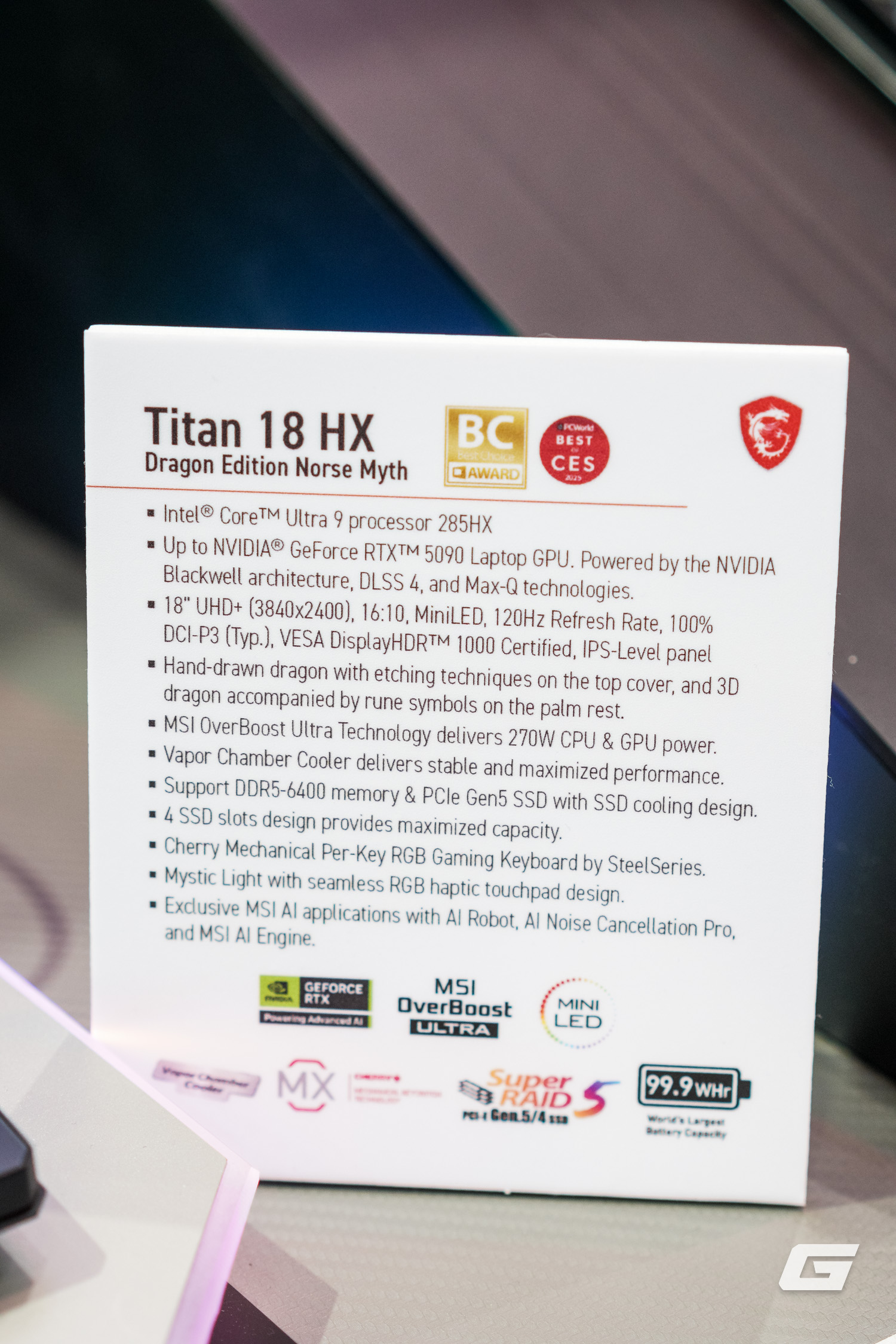 MSI làm laptop giá đắt hơn xe SH, gắn rồng, phát sáng RGB, cấu hình cân mọi game- Ảnh 5.