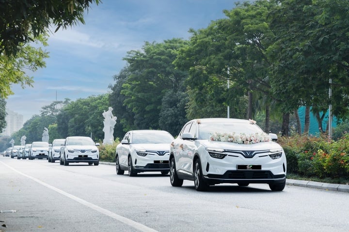 Green Future ra mắt dịch vụ cho thuê xe VinFast đón dâu- Ảnh 1. Green Future ra mắt dịch vụ cho thuê xe VinFast đón dâu- Ảnh 1.