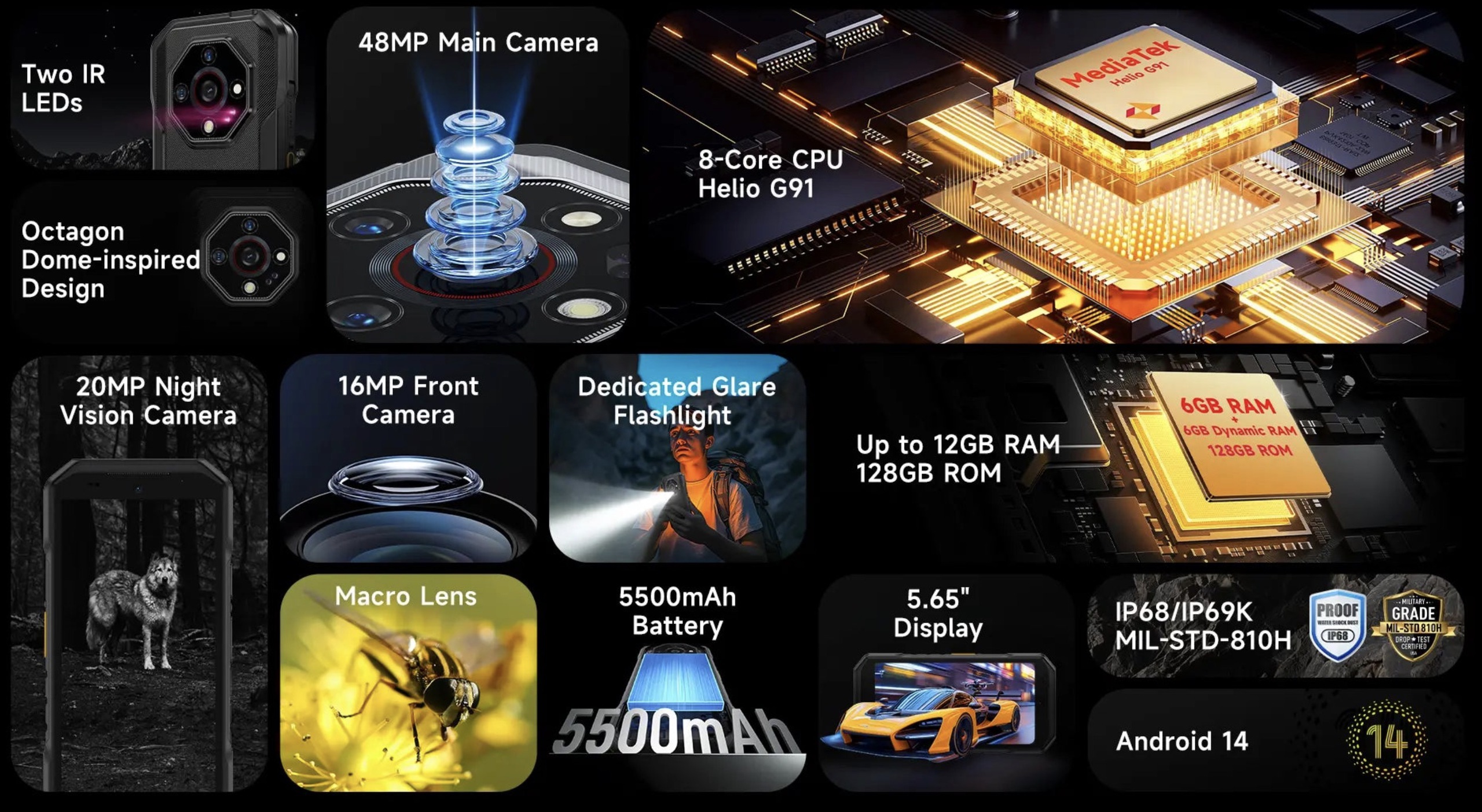 Ra mắt Ulefone Armor X32: Giá 3.4 triệu mà chống bụi/nước, rơi 5000+ lần không vỡ, pin 5500mAh, camera soi đêm, chụp ảnh dưới nước- Ảnh 5. Ra mắt Ulefone Armor X32: Giá 3.4 triệu mà chống bụi/nước, rơi 5000+ lần không vỡ, pin 5500mAh, camera soi đêm, chụp ảnh dưới nước- Ảnh 5.