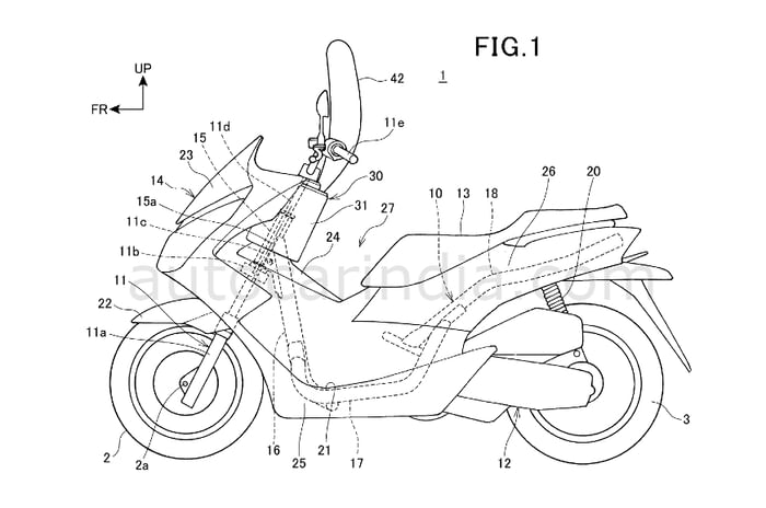 Hé lộ bằng sáng chế túi khí trên Honda PCX: Xe tay ga có thể sớm được trang bị công nghệ từng chỉ có trên ô tô- Ảnh 3. Hé lộ bằng sáng chế túi khí trên Honda PCX: Xe tay ga có thể sớm được trang bị công nghệ từng chỉ có trên ô tô- Ảnh 3.