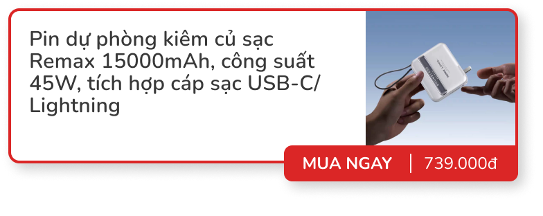 Top pin dự phòng kiêm củ sạc dùng tiện nghi: Nhiều mẫu từ Anker, Baseus, Remax... giảm đến vài chục %- Ảnh 6. Top pin dự phòng kiêm củ sạc dùng tiện nghi: Nhiều mẫu từ Anker, Baseus, Remax... giảm đến vài chục %- Ảnh 6.
